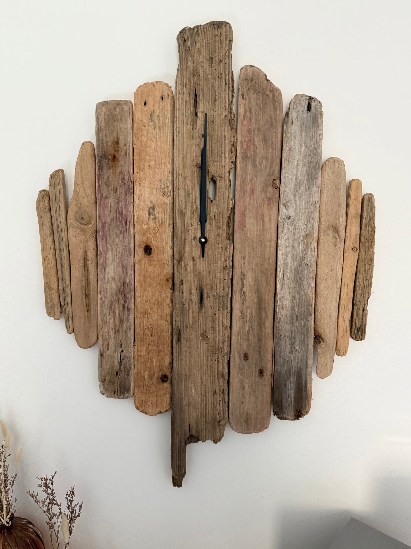 Large Handmade Driftwood Wall Clock