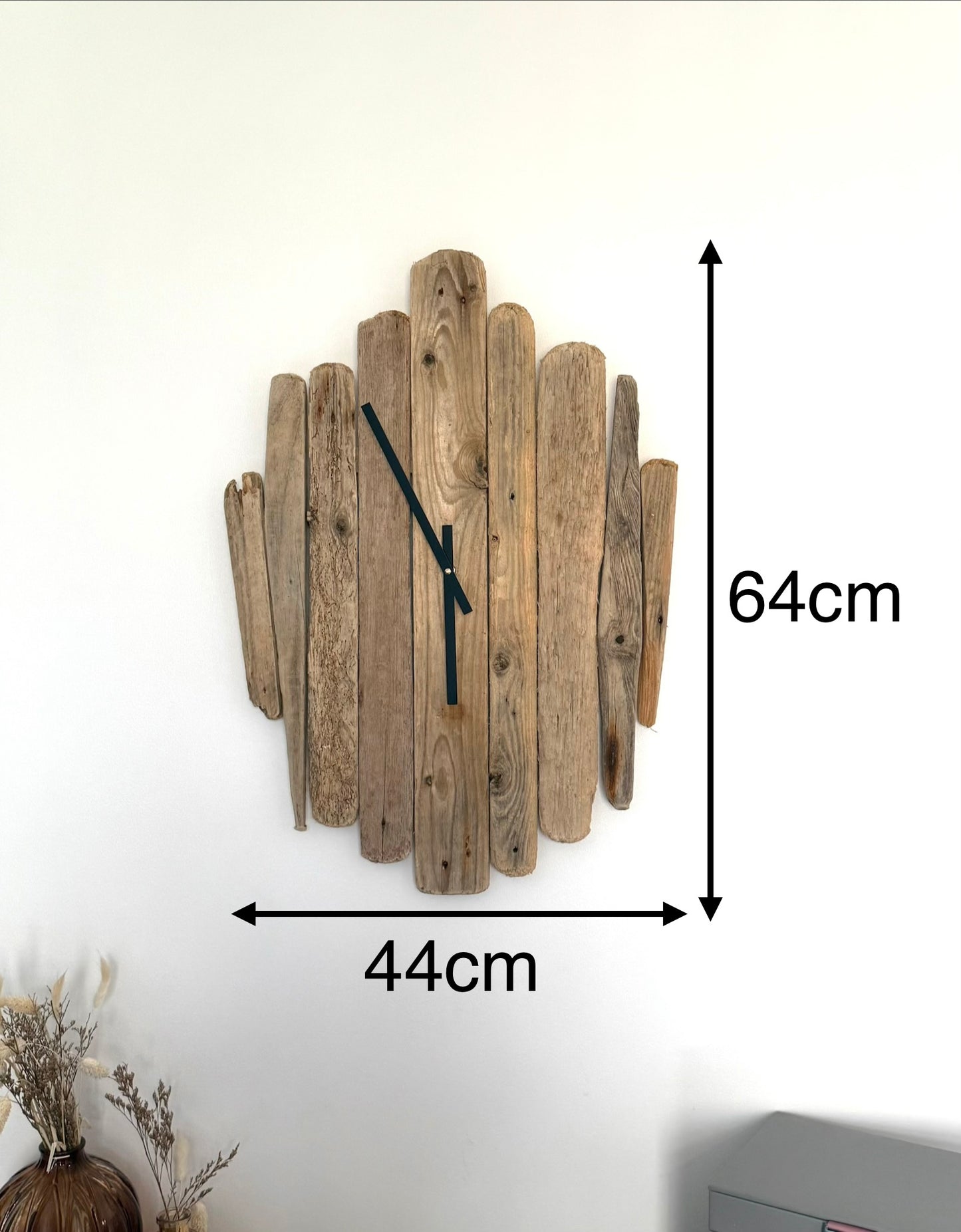 Large Handmade Driftwood Wall Clock