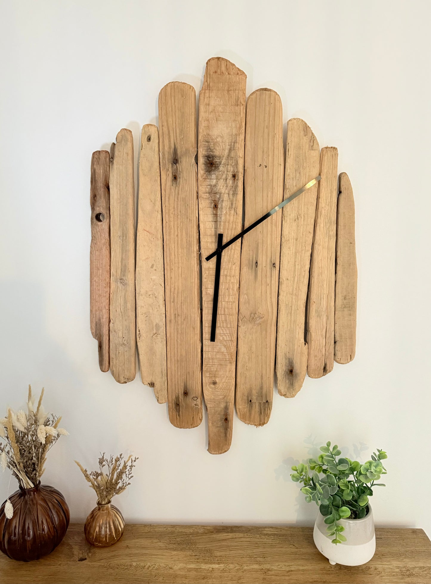 Extra Large Handmade Driftwood Wall Clock