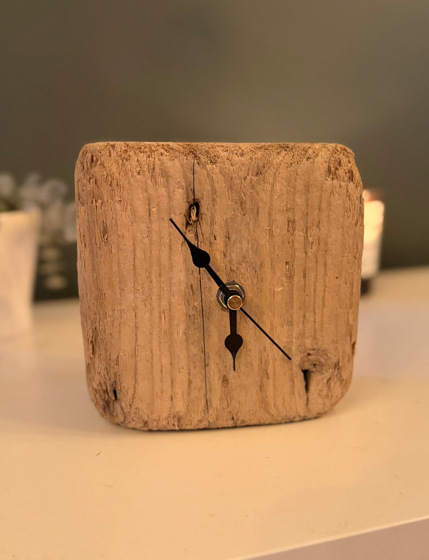 Small Handmade Driftwood Chunky Clock