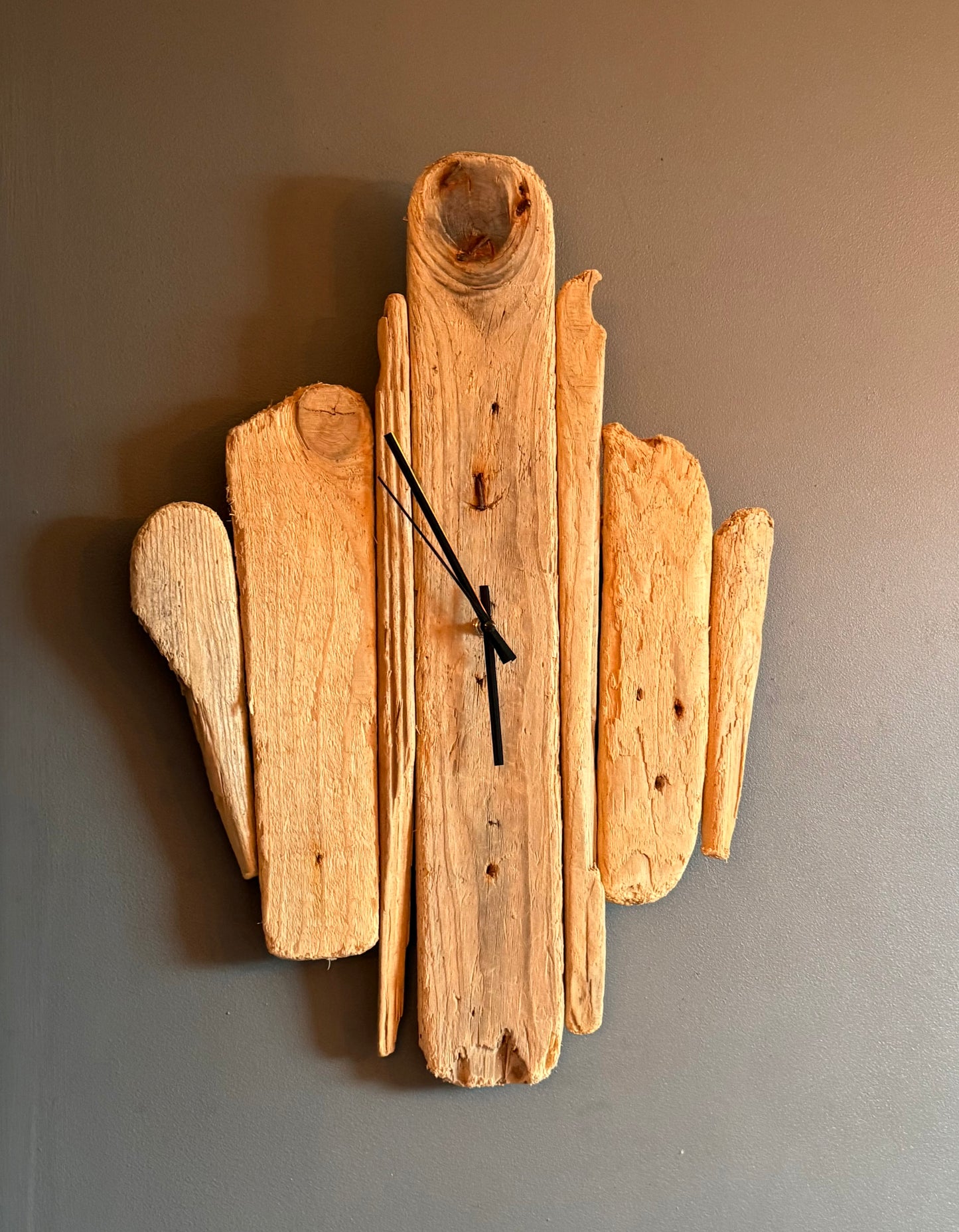 Handmade Driftwood Wall Clock
