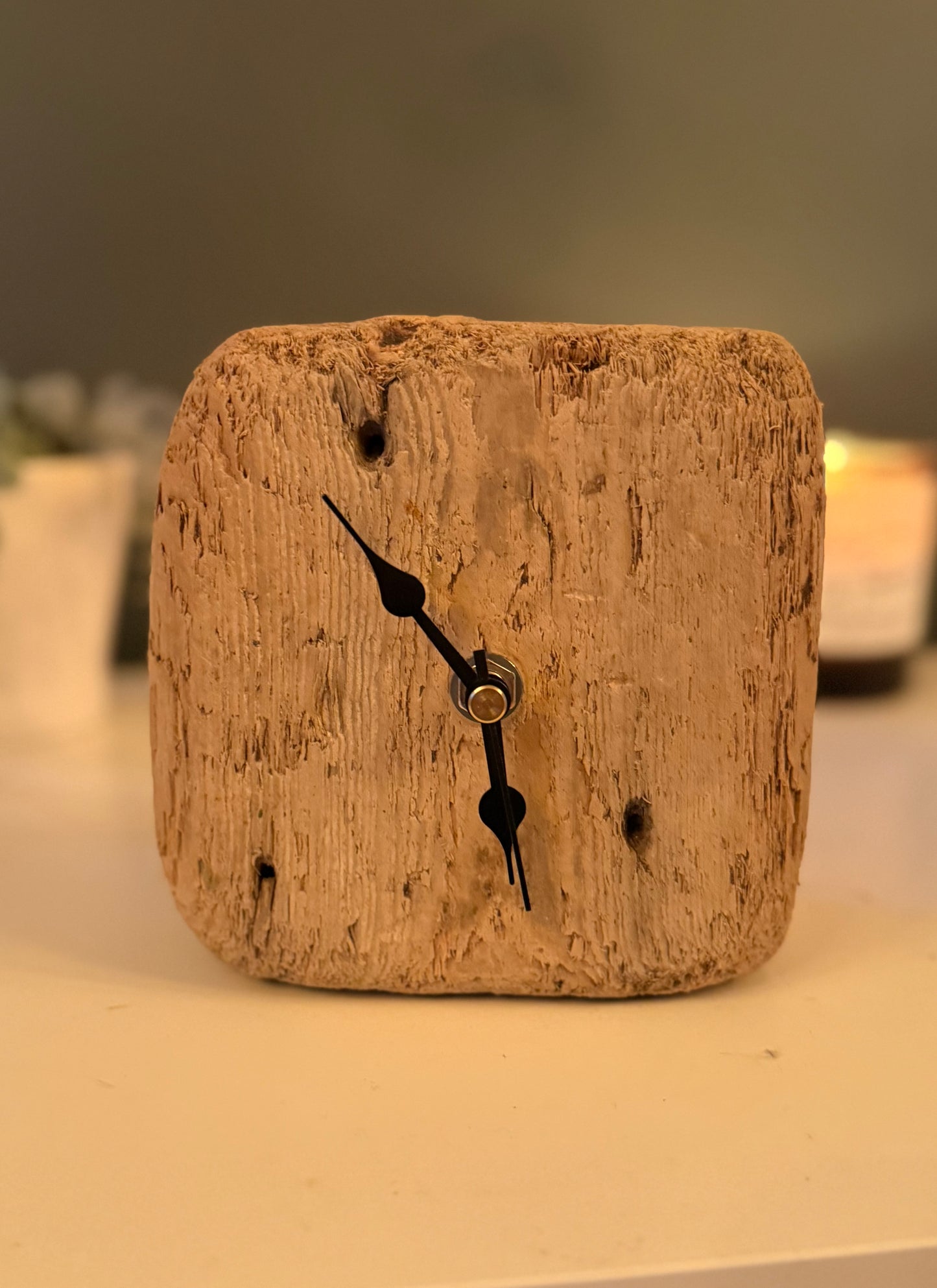 Small Handmade Driftwood Chunky Clock