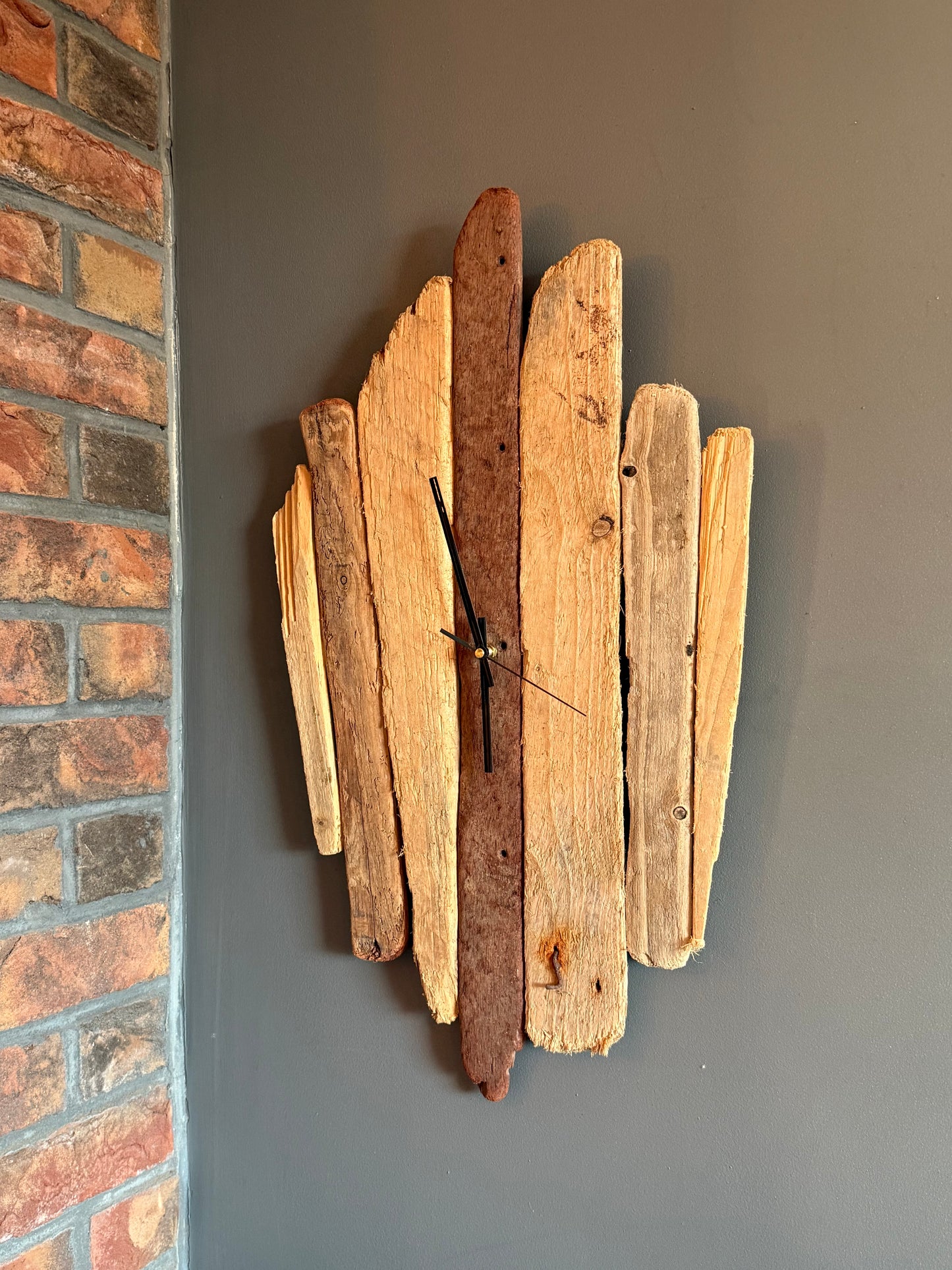 Large Handmade Driftwood Wall Clock