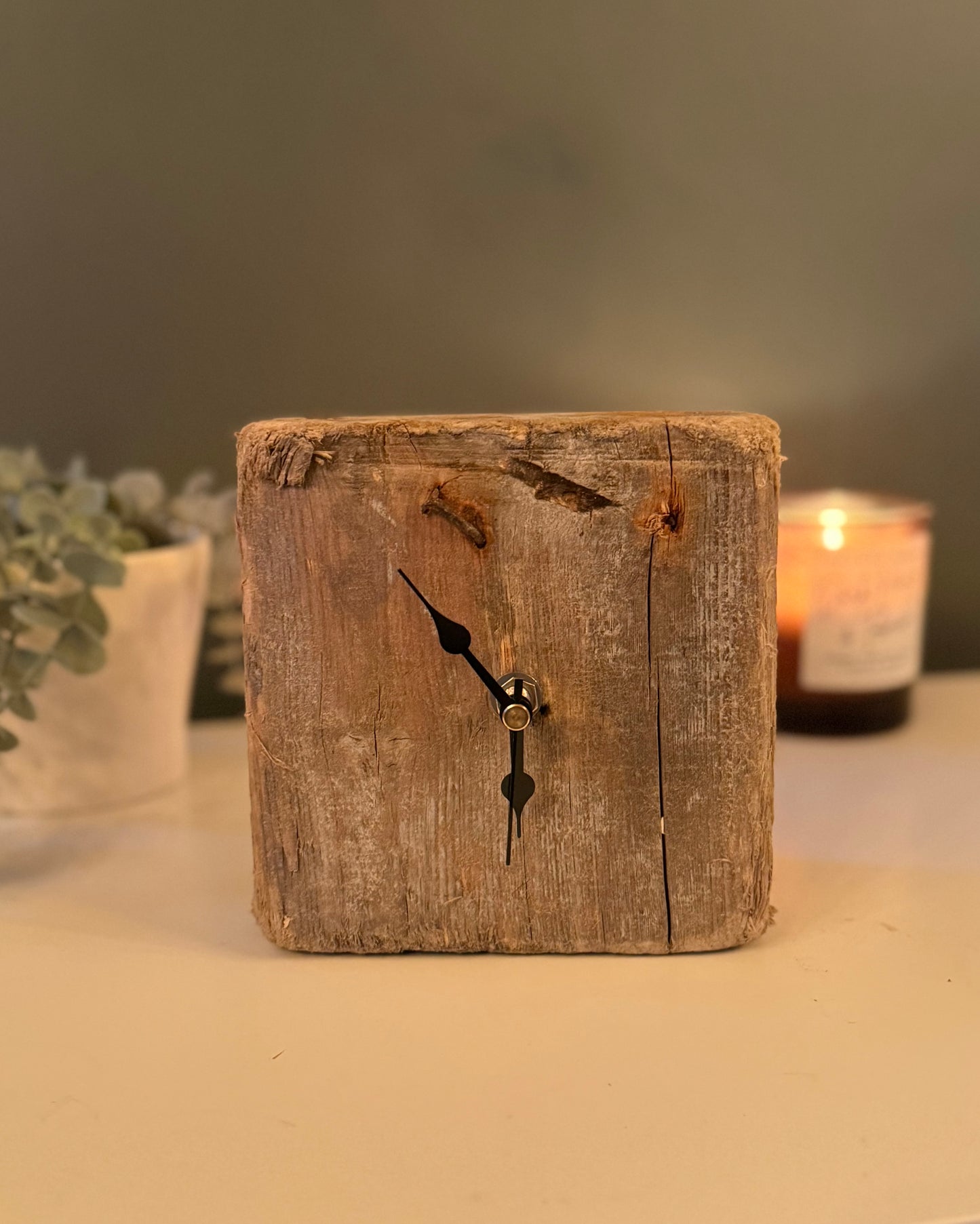 Small Handmade Driftwood Chunky Clock