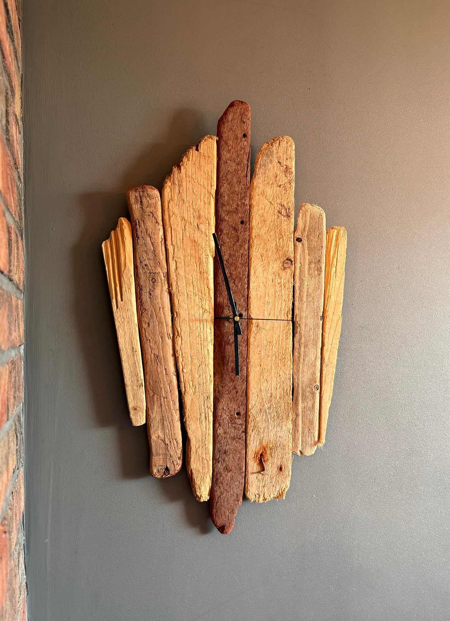 Large Handmade Driftwood Wall Clock