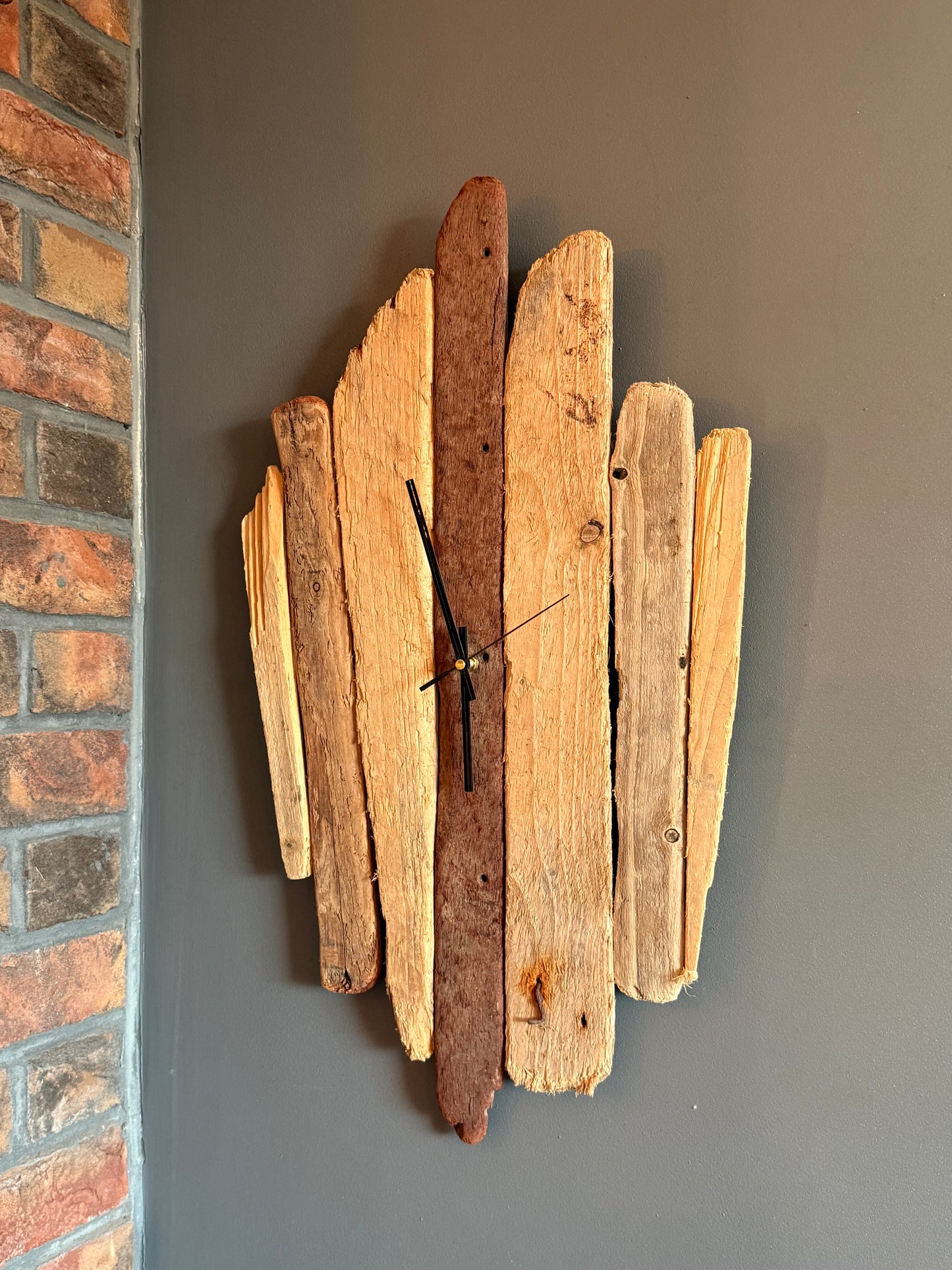 Large Handmade Driftwood Wall Clock