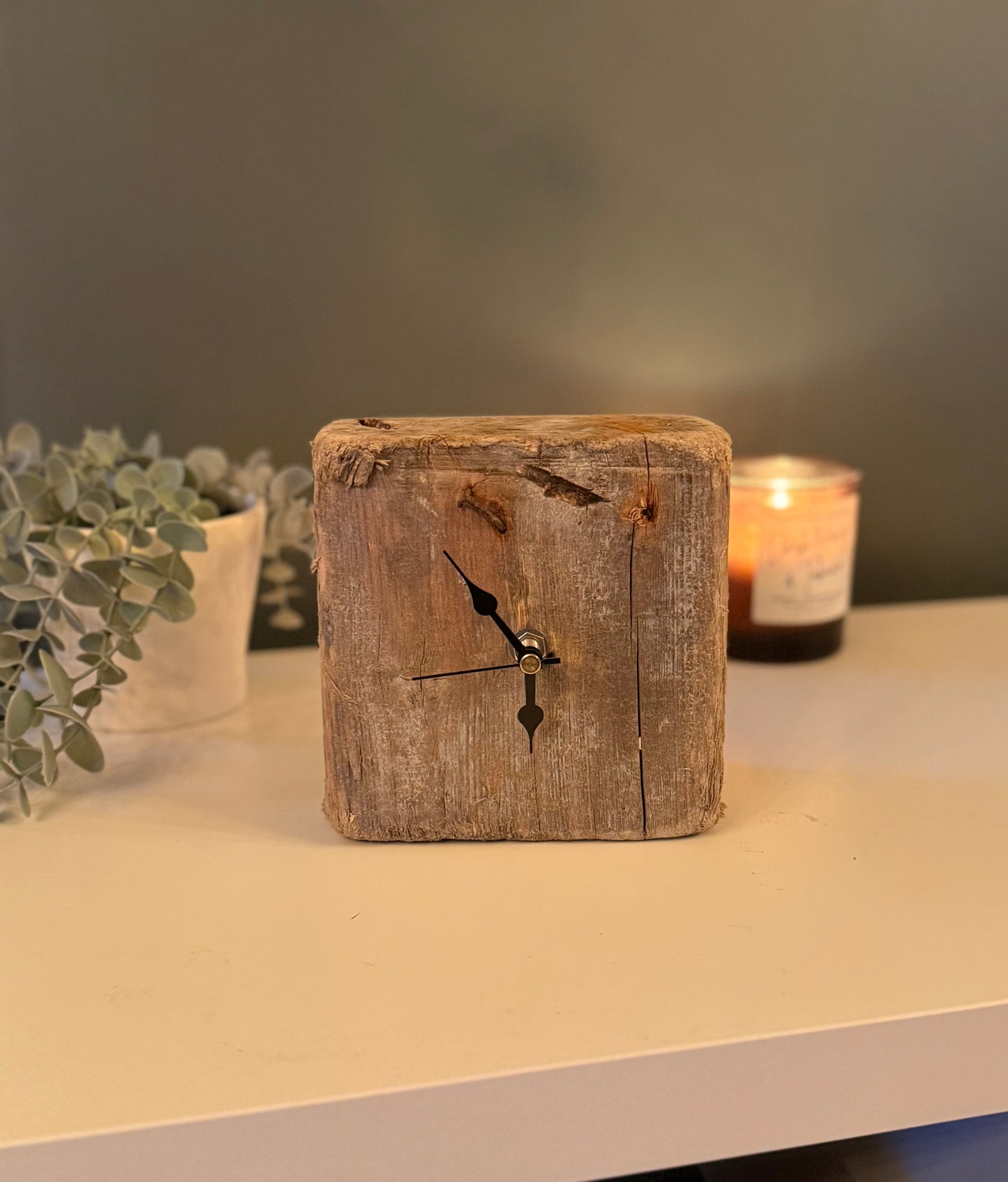 Small Handmade Driftwood Chunky Clock