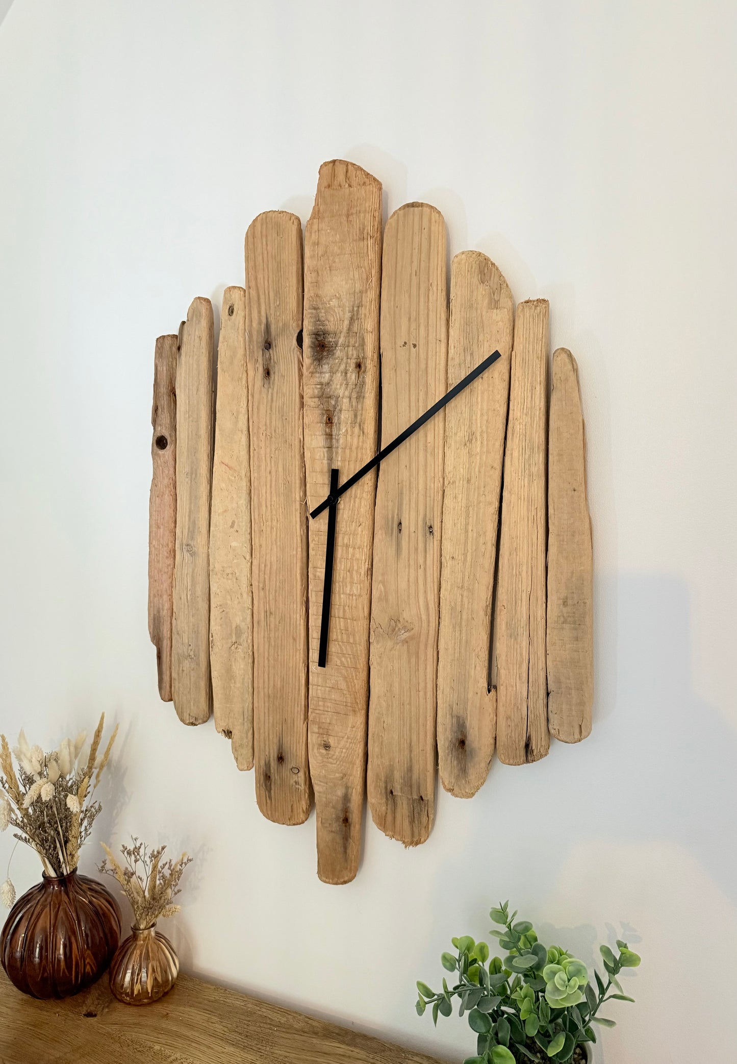 Extra Large Handmade Driftwood Wall Clock