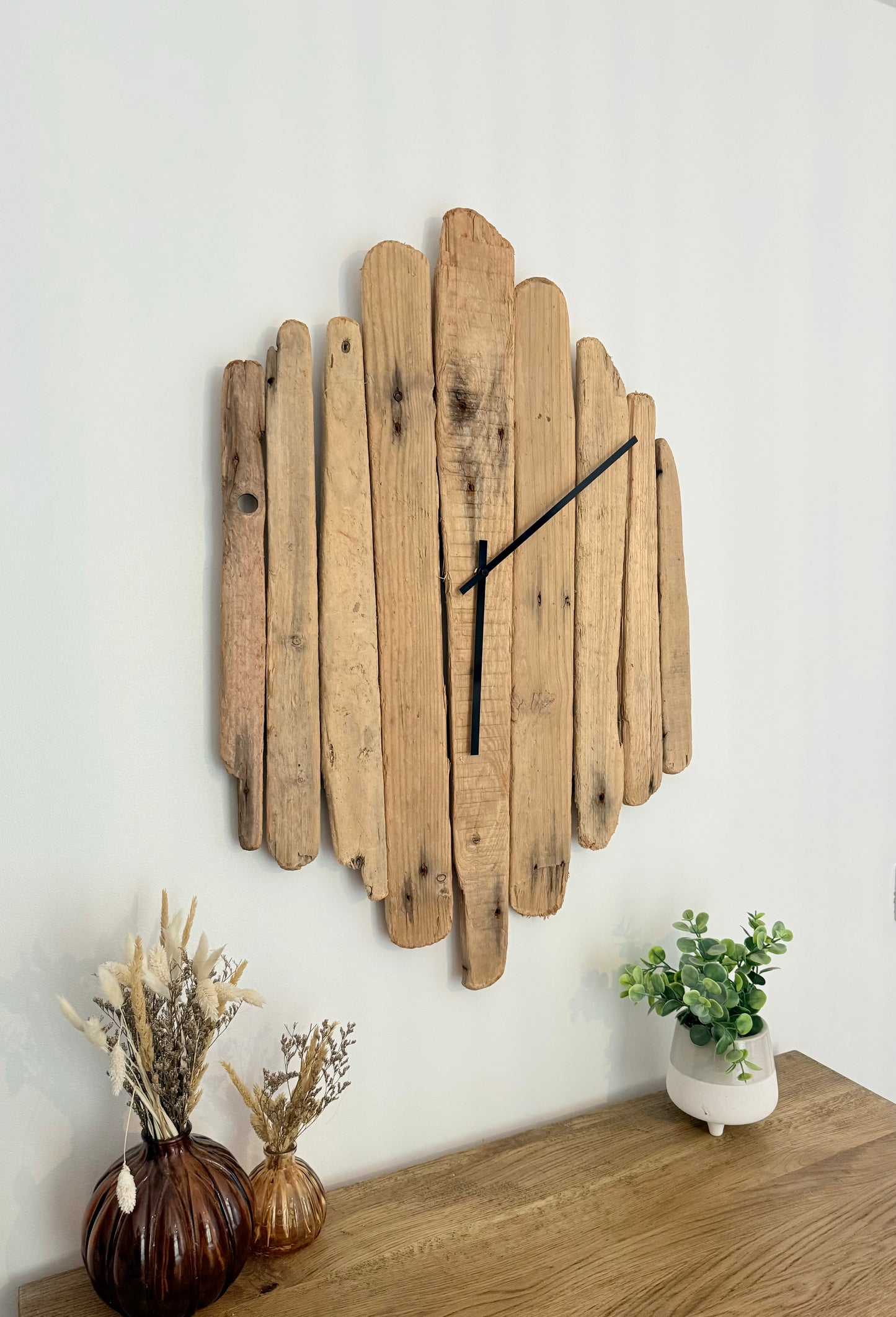 Extra Large Handmade Driftwood Wall Clock