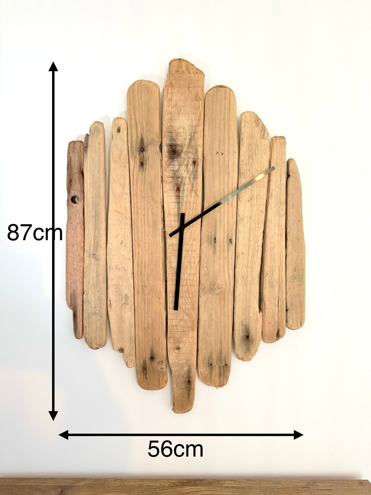 Extra Large Handmade Driftwood Wall Clock