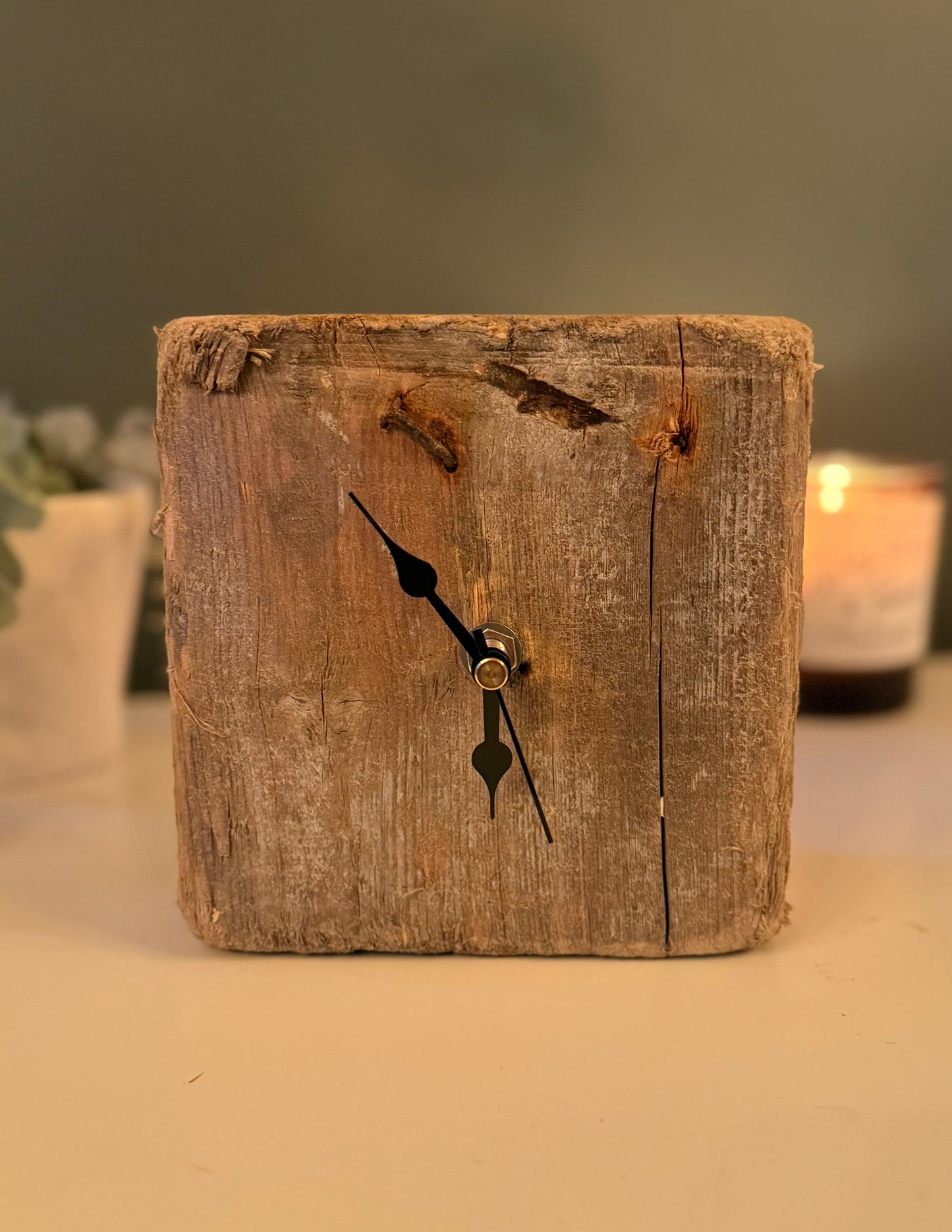 Small Handmade Driftwood Chunky Clock