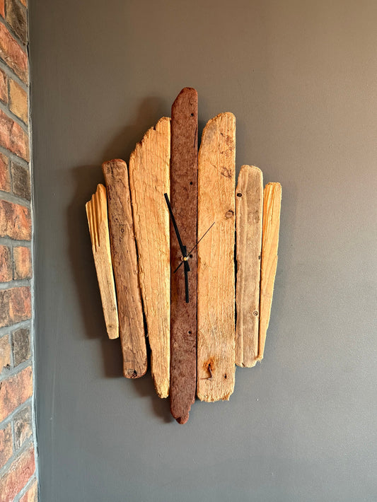 Large Handmade Driftwood Wall Clock
