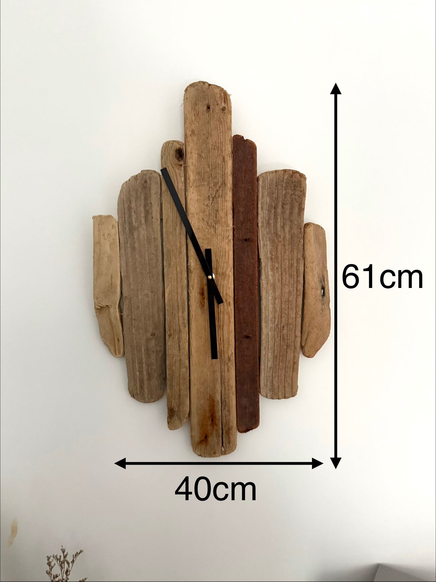 Large Handmade Driftwood Wall Clock