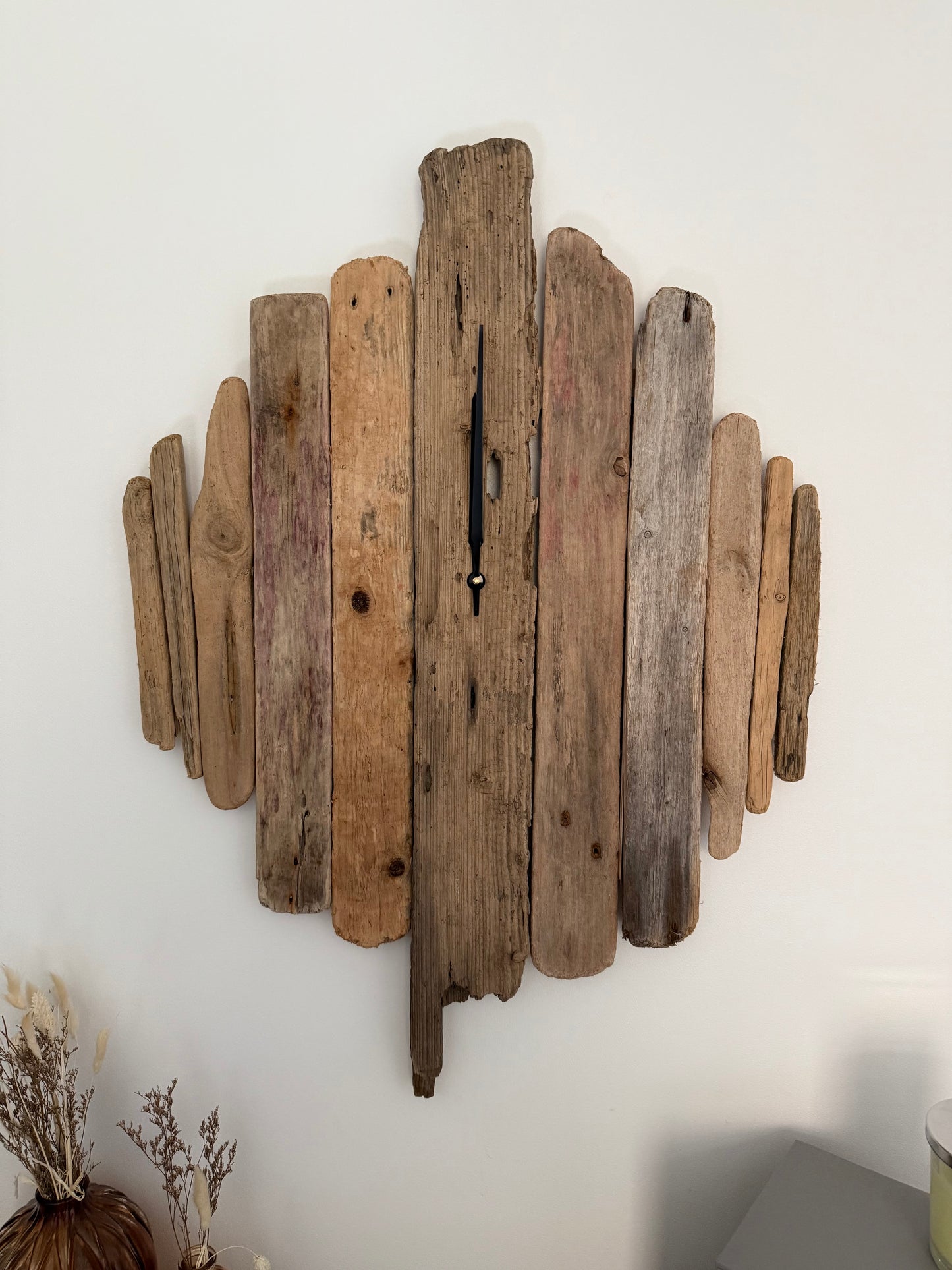 Large Handmade Driftwood Wall Clock