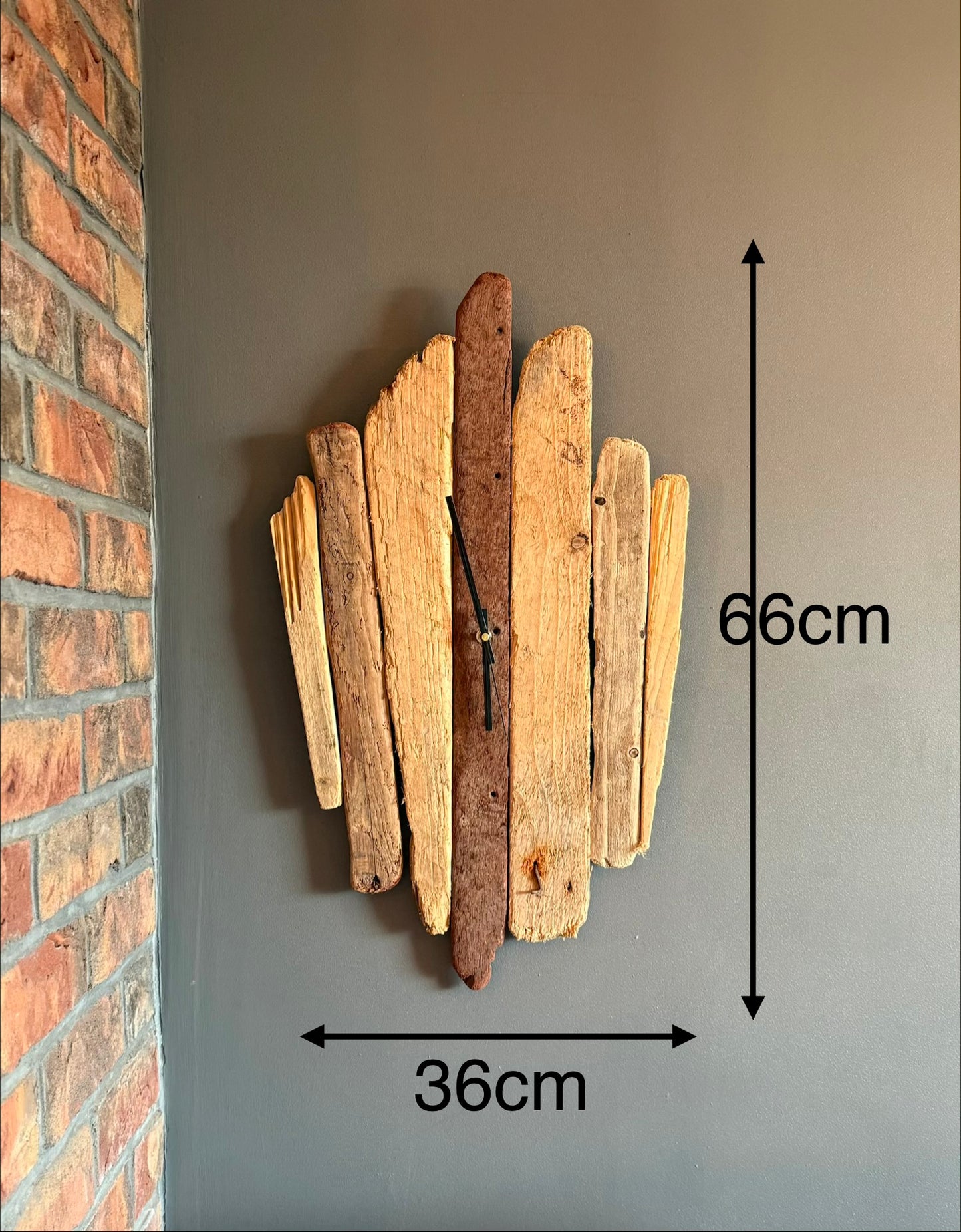 Large Handmade Driftwood Wall Clock