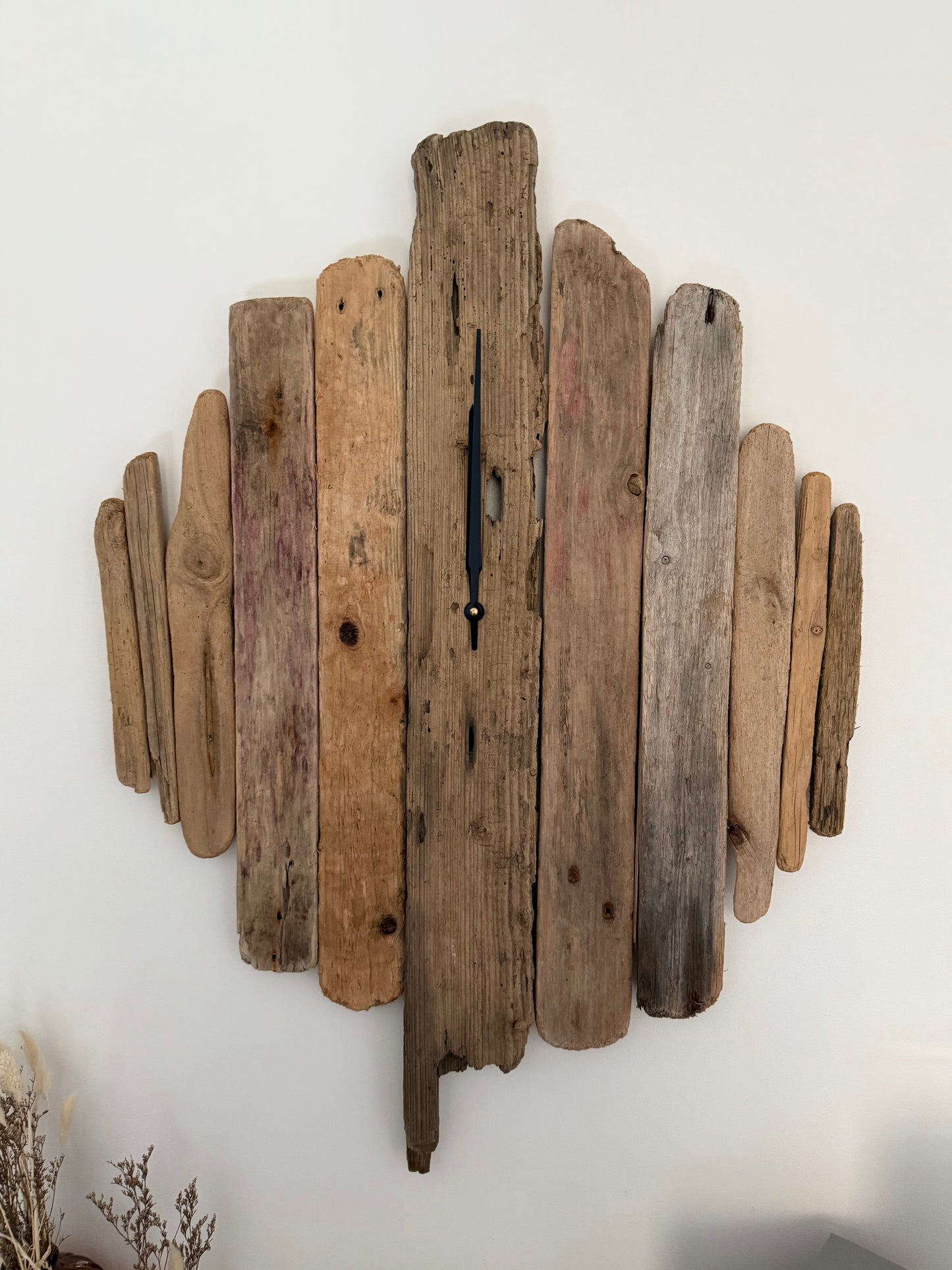 Large Handmade Driftwood Wall Clock