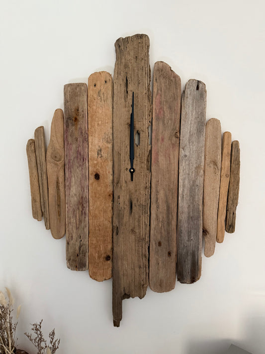 Large Handmade Driftwood Wall Clock
