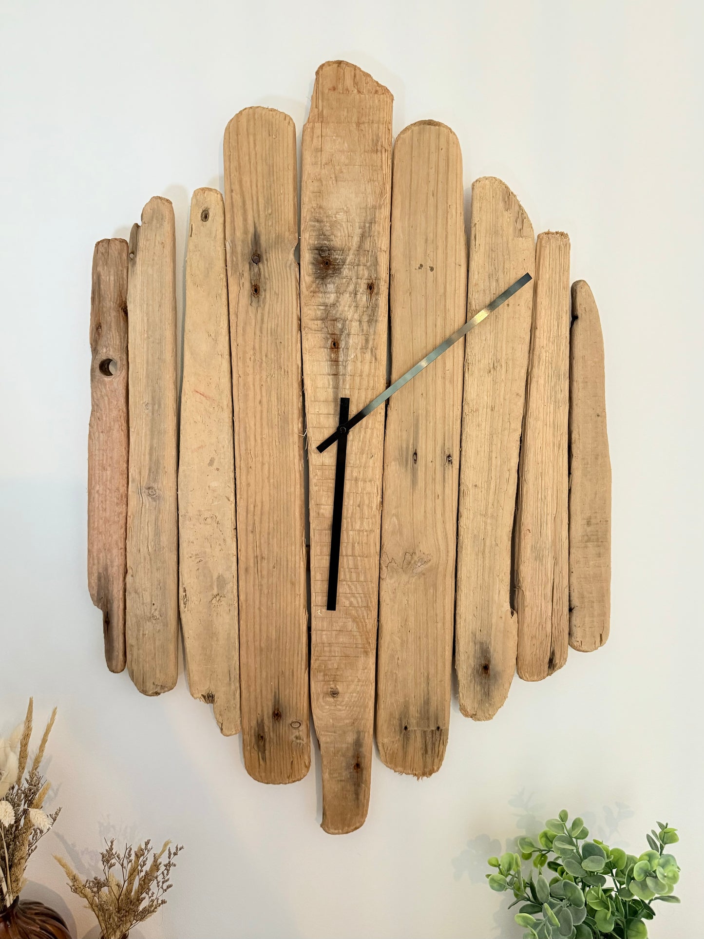 Extra Large Handmade Driftwood Wall Clock