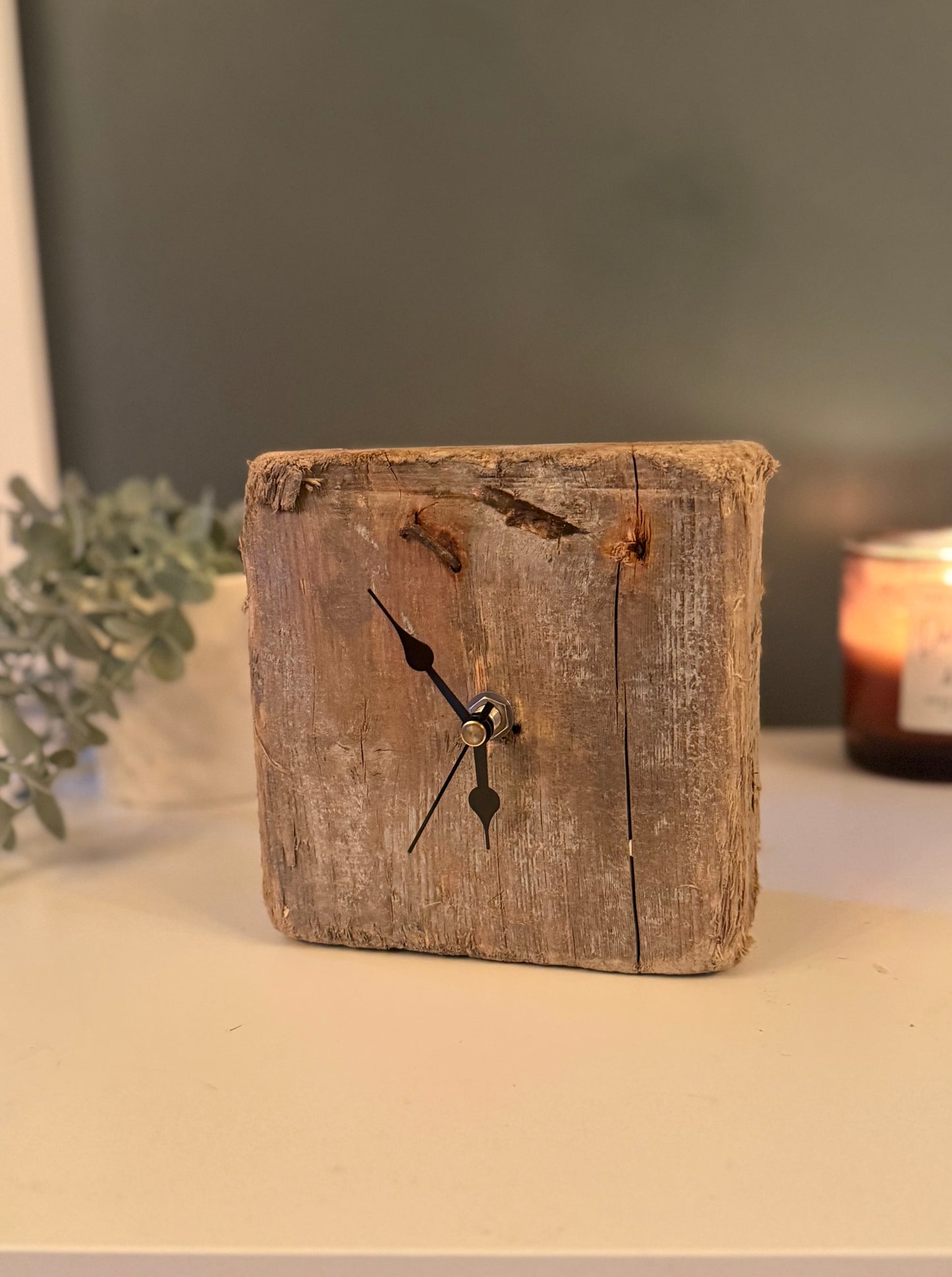 Small Handmade Driftwood Chunky Clock