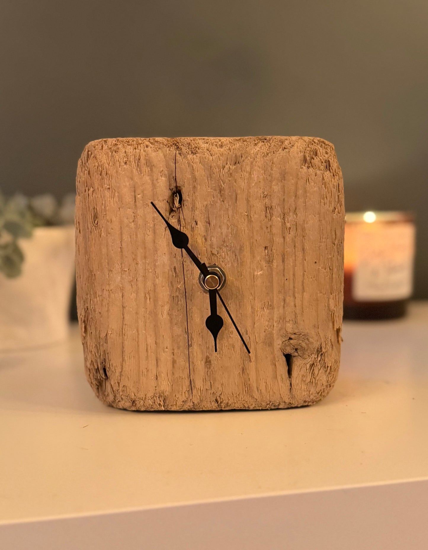 Small Handmade Driftwood Chunky Clock