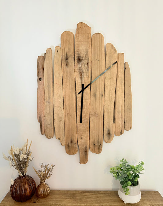 Extra Large Handmade Driftwood Wall Clock