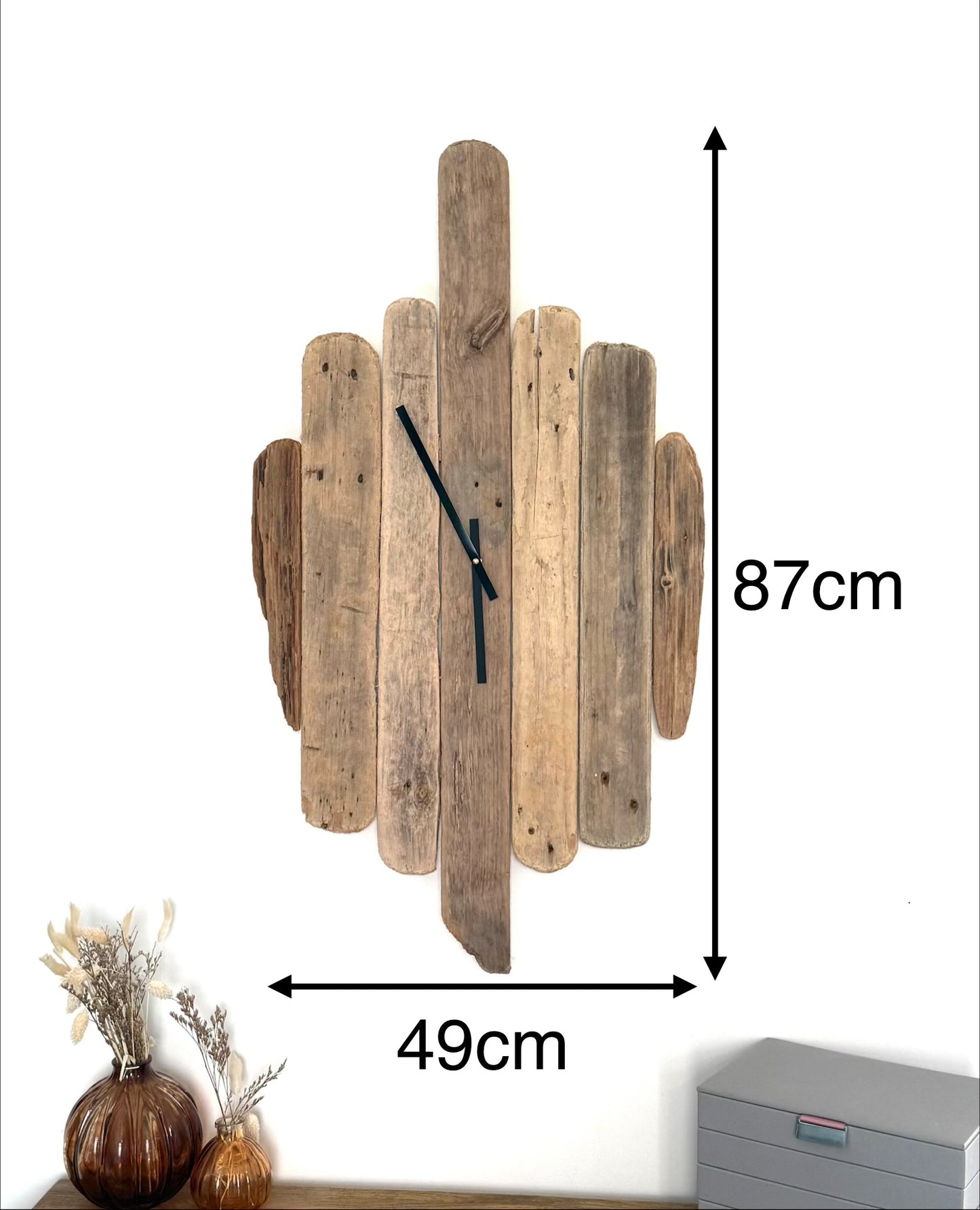 Large Handmade Driftwood Wall Clock