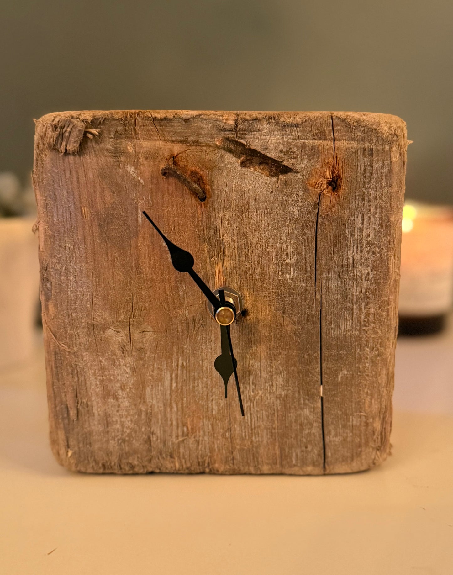 Small Handmade Driftwood Chunky Clock
