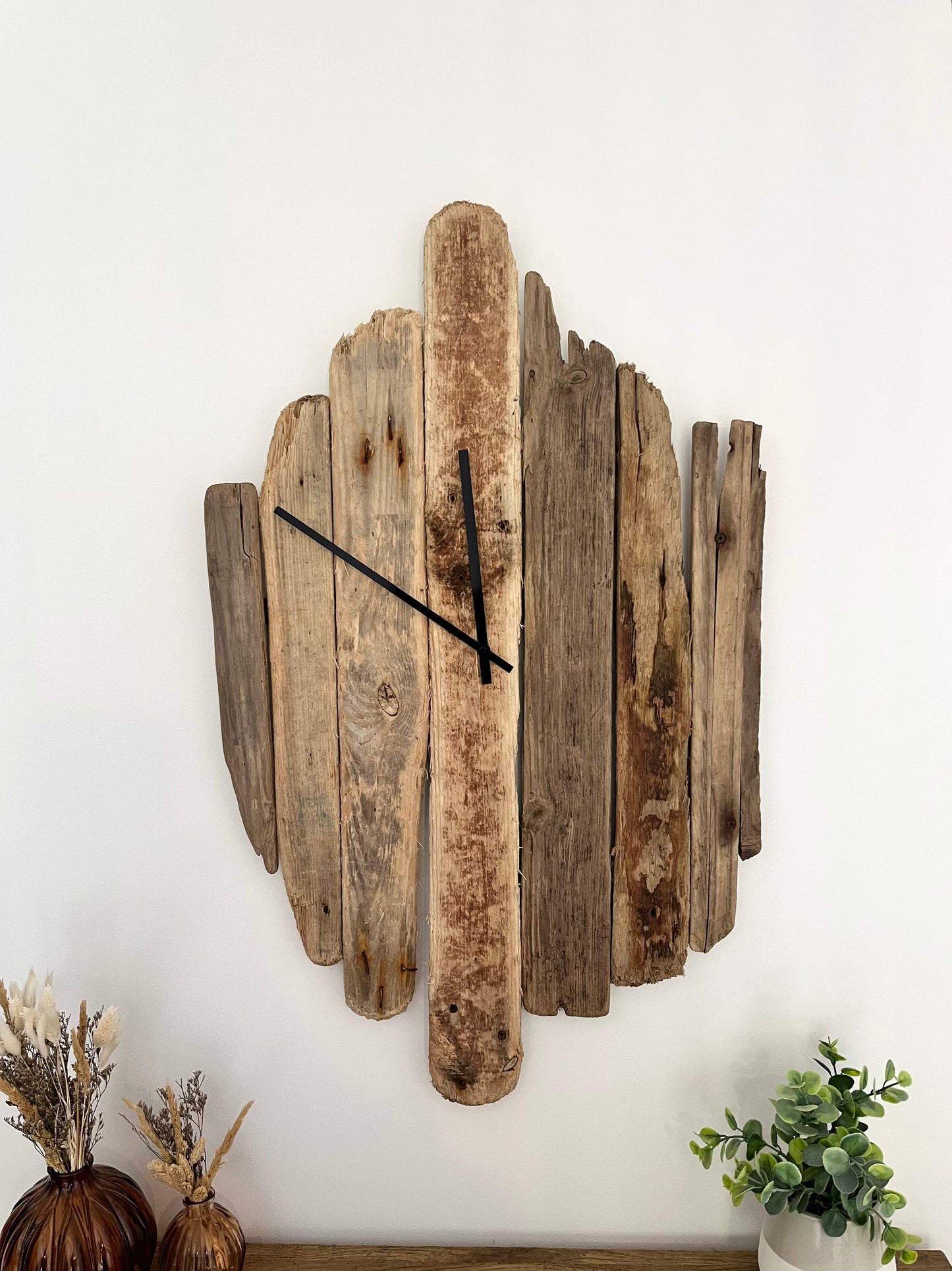 Extra Large Handmade Driftwood Wall Clock
