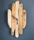 Large Handmade Driftwood Wall Clock – Silent Rustic Coastal Wood Clock