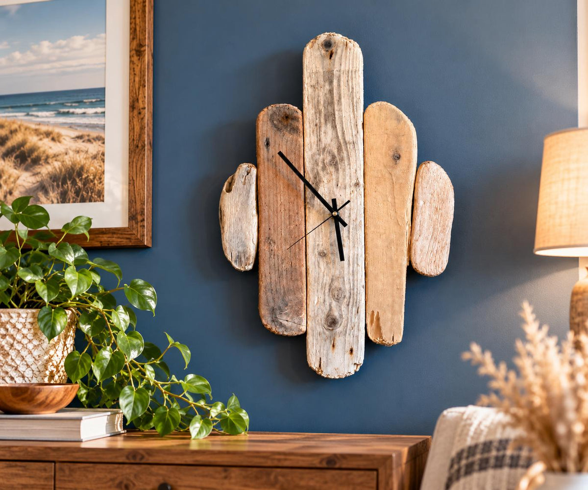 Handmade Driftwood Wall Clock – One of a Kind