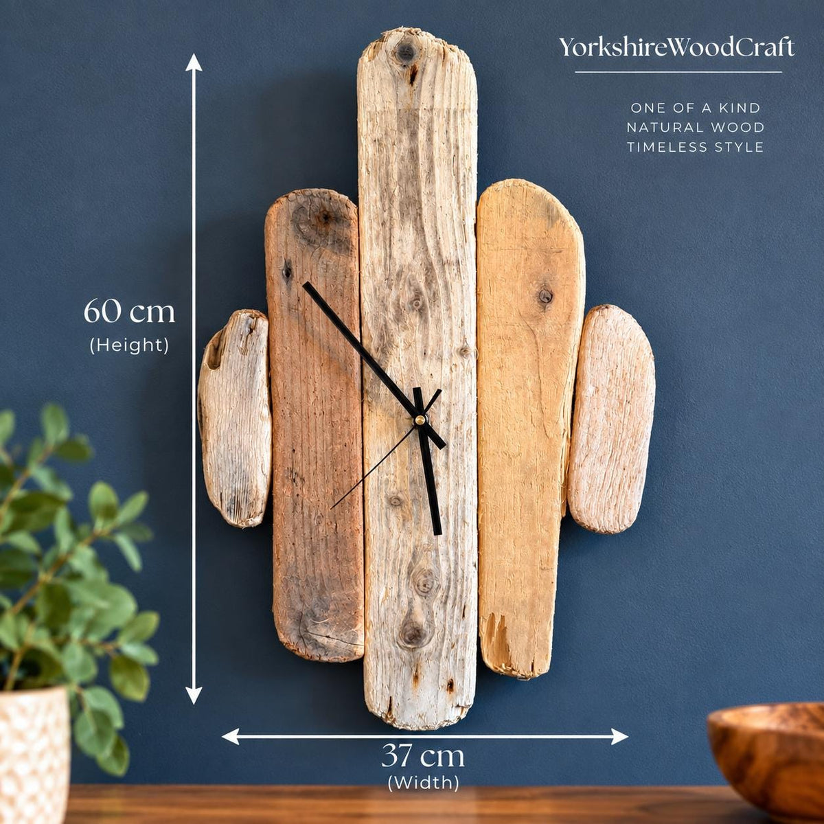 Handmade Driftwood Wall Clock – One of a Kind