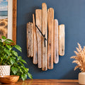 Handmade Driftwood Wall Clock – Rustic Reclaimed Wood Coastal Home Decor
