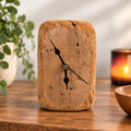 Handmade Driftwood Table Clock – Small Rustic Wooden Desk Clock