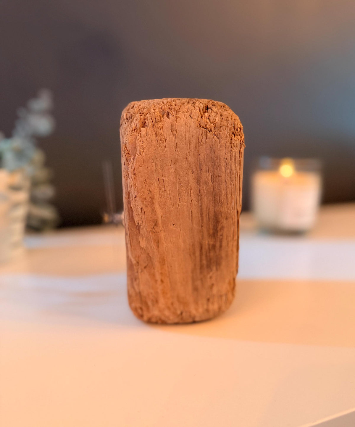Handmade Driftwood Desk Clock – Rustic Wooden Table Clock Coastal Home Decor